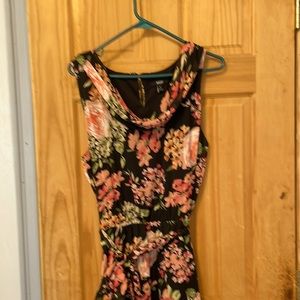 Black floral dress